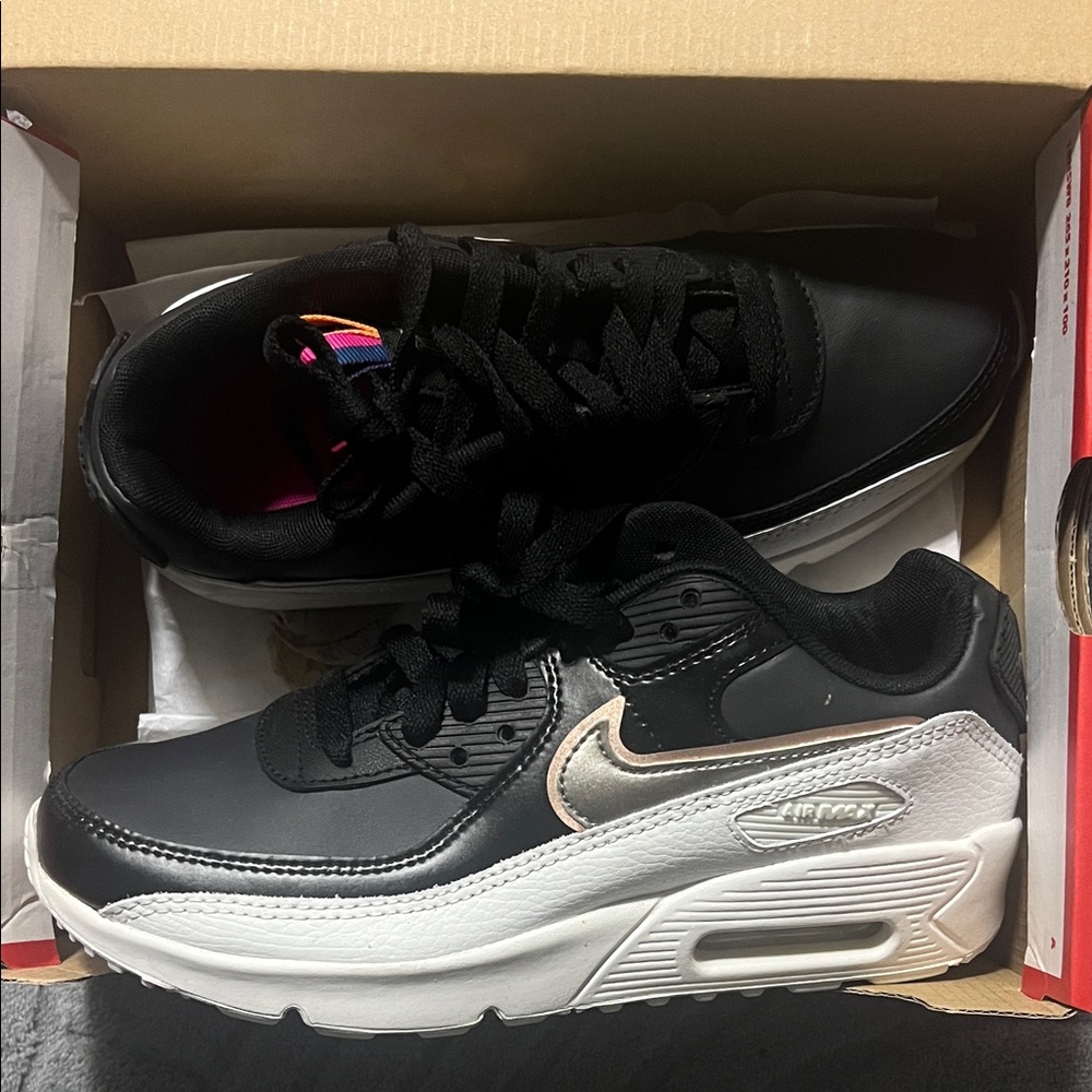 Nike Kids Black and White Air Max Sneakers